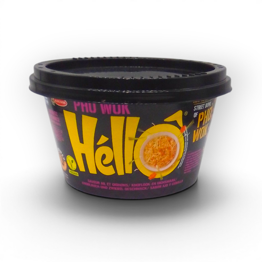 Acecook Hello Pho Wok Inst. Noodles Garlic 76gr