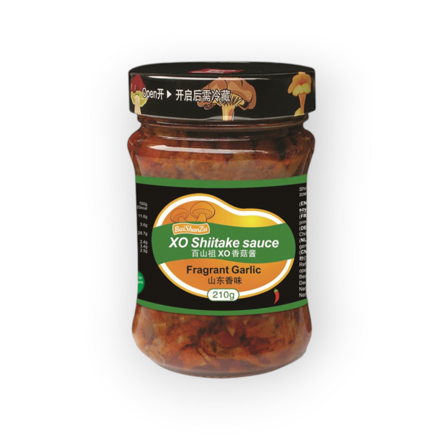 Bai Shan Zhou XO Mushroom Sauce (Fragrant Garlic) 210gr