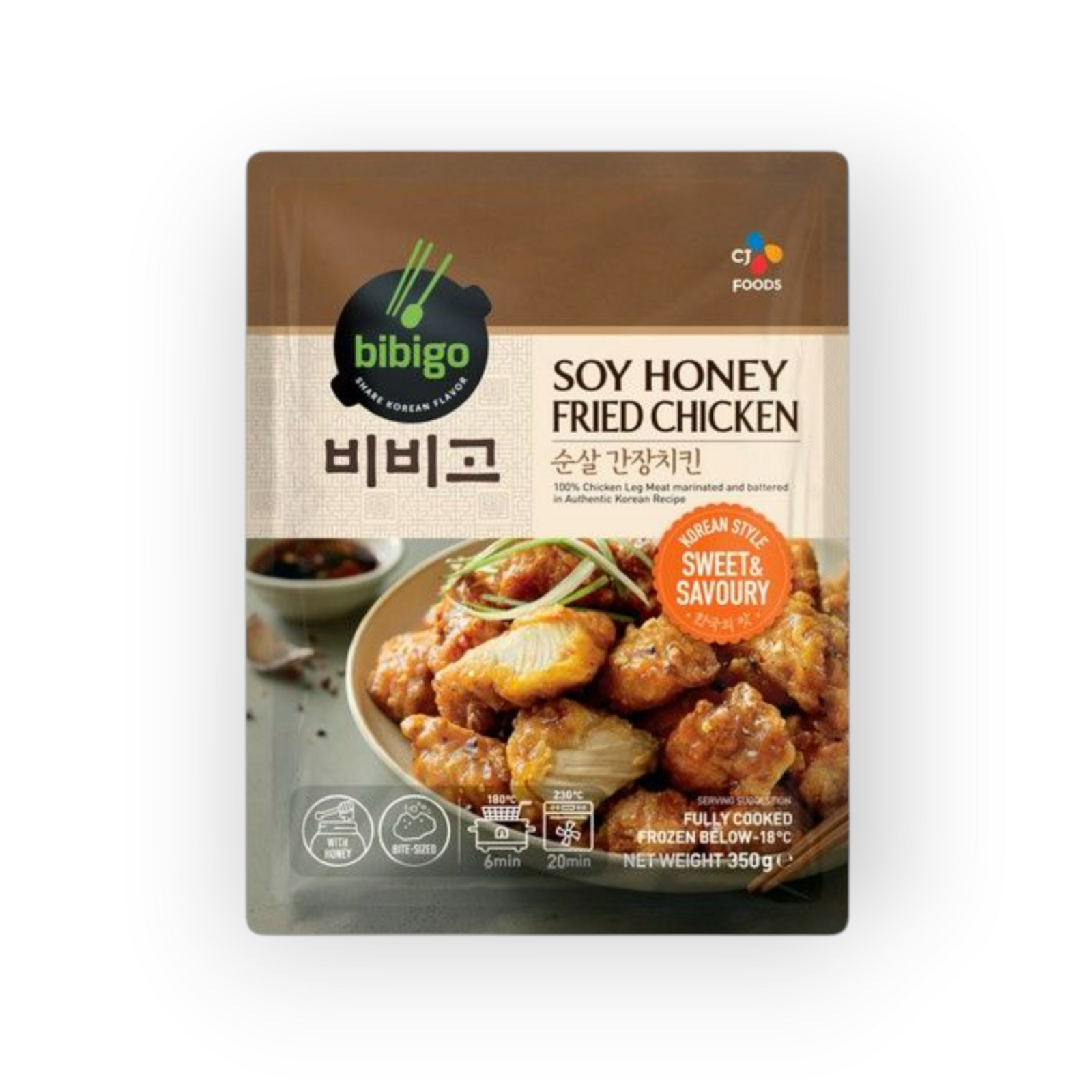 Bibigo DV Kor. Fried Chicken Honey & Soy 350gr
