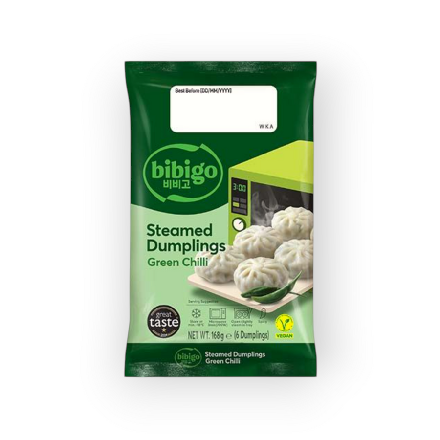 Bibigo DV Steamed Dumpling Green Chili 168gr