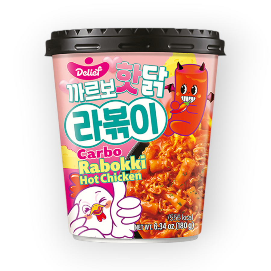 Delief Inst. Noodle Rabokki Carbo cup 180gr