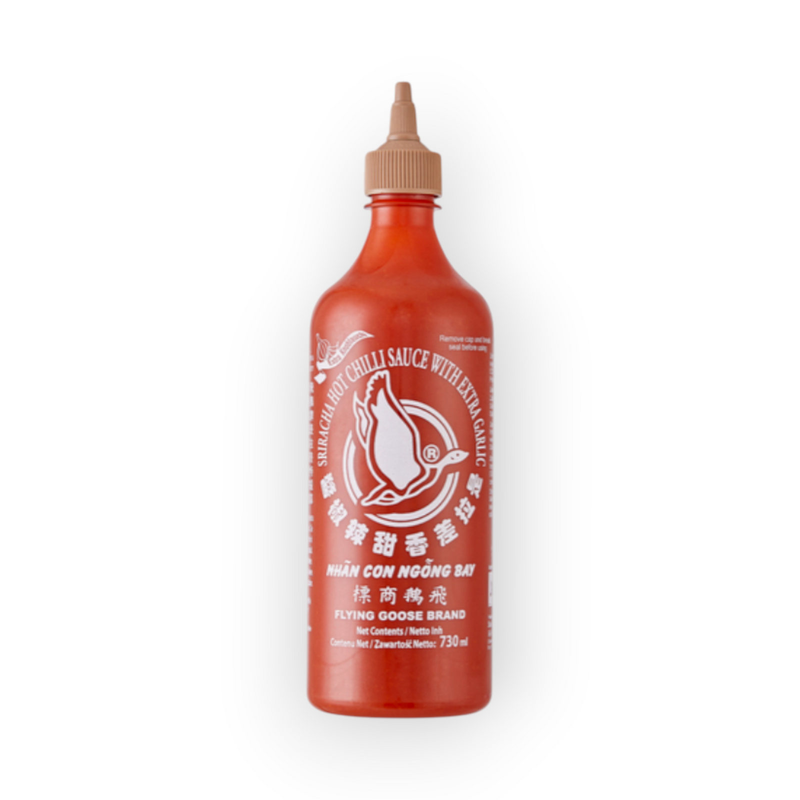 FLYING GOOSE Sriracha chilli Saus extra Knoflook 730ml
