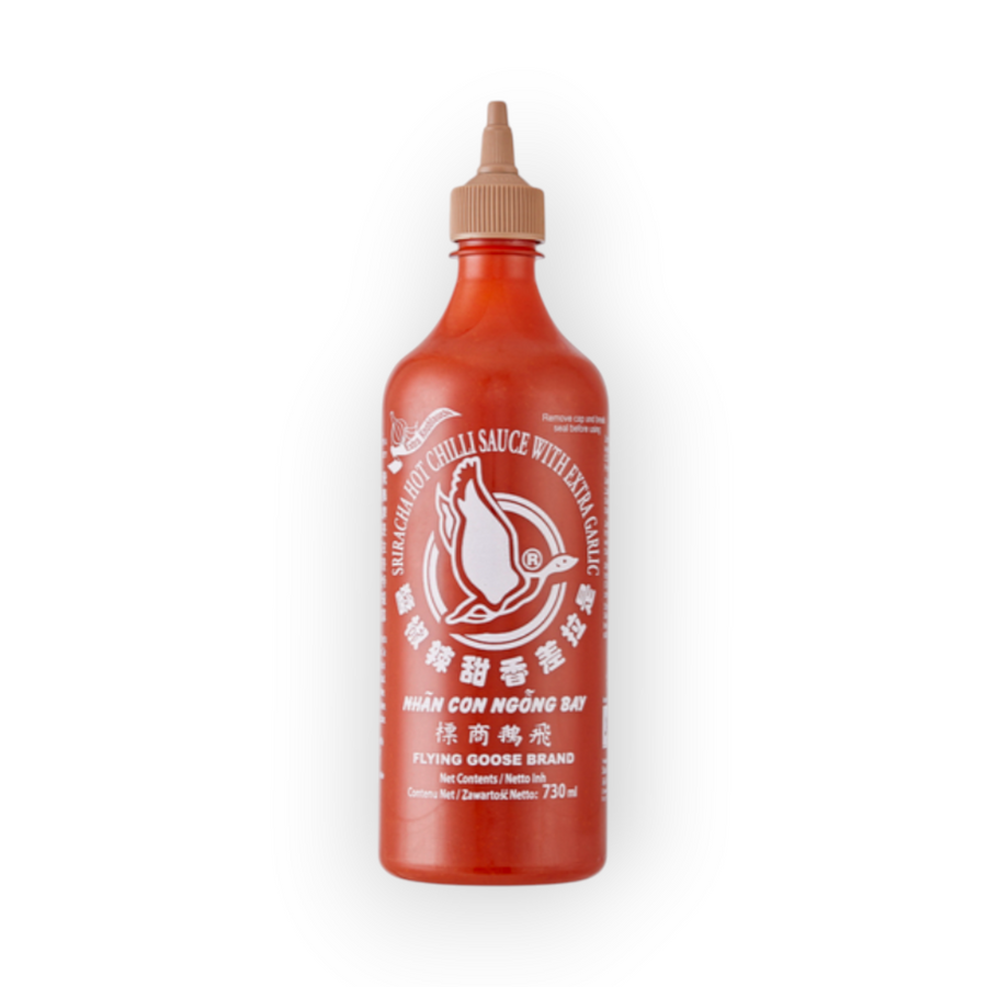 FLYING GOOSE Sriracha chilli Saus extra Knoflook 730ml