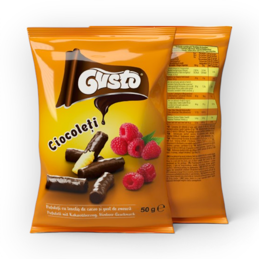 Gusto Cacao & Raspberry Puffs 50gr