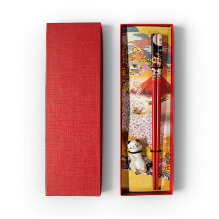 Heuschen Lucky Cat Chopstick set 3