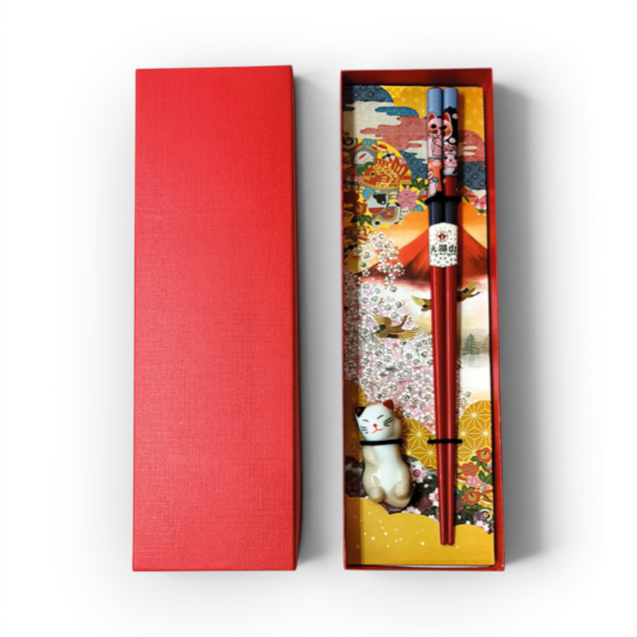 Heuschen Lucky Cat Chopstick set 4