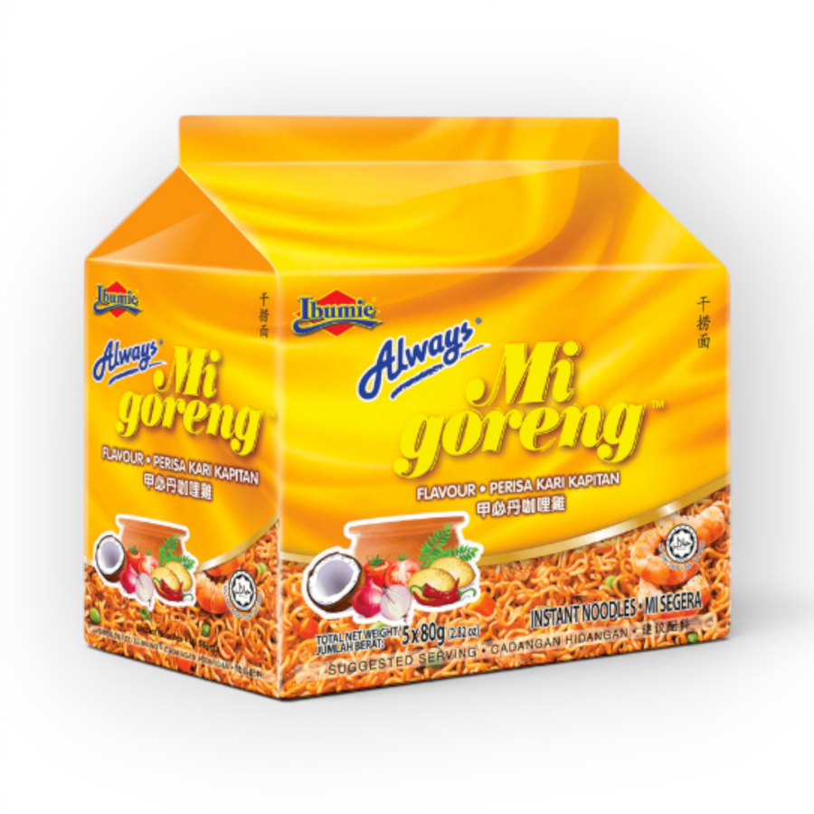 Ibumie Mi Goreng Kari Kapitan 80gr 5pak