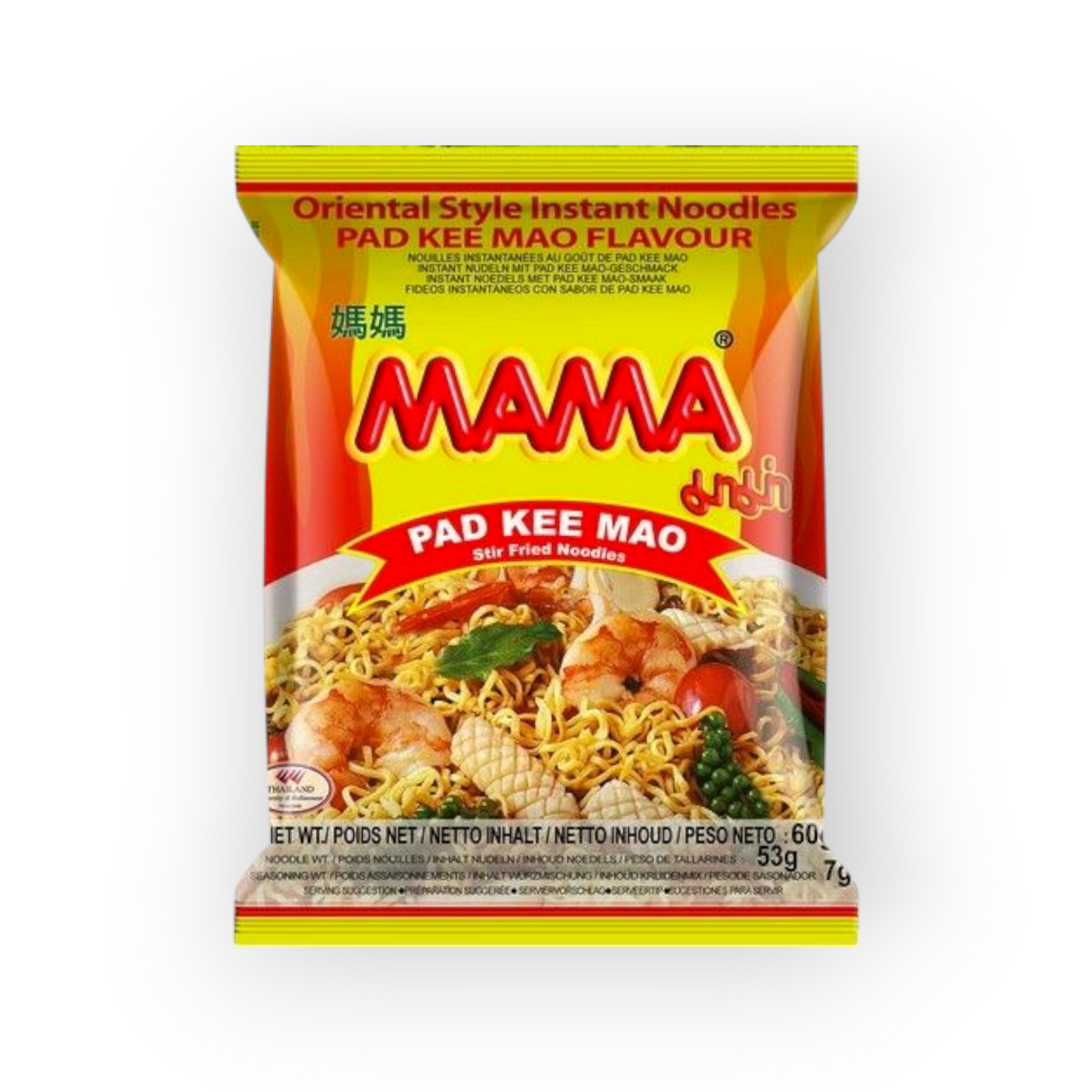 Inst. Noodles Pad Kee Mao Shrimp 30x60gr