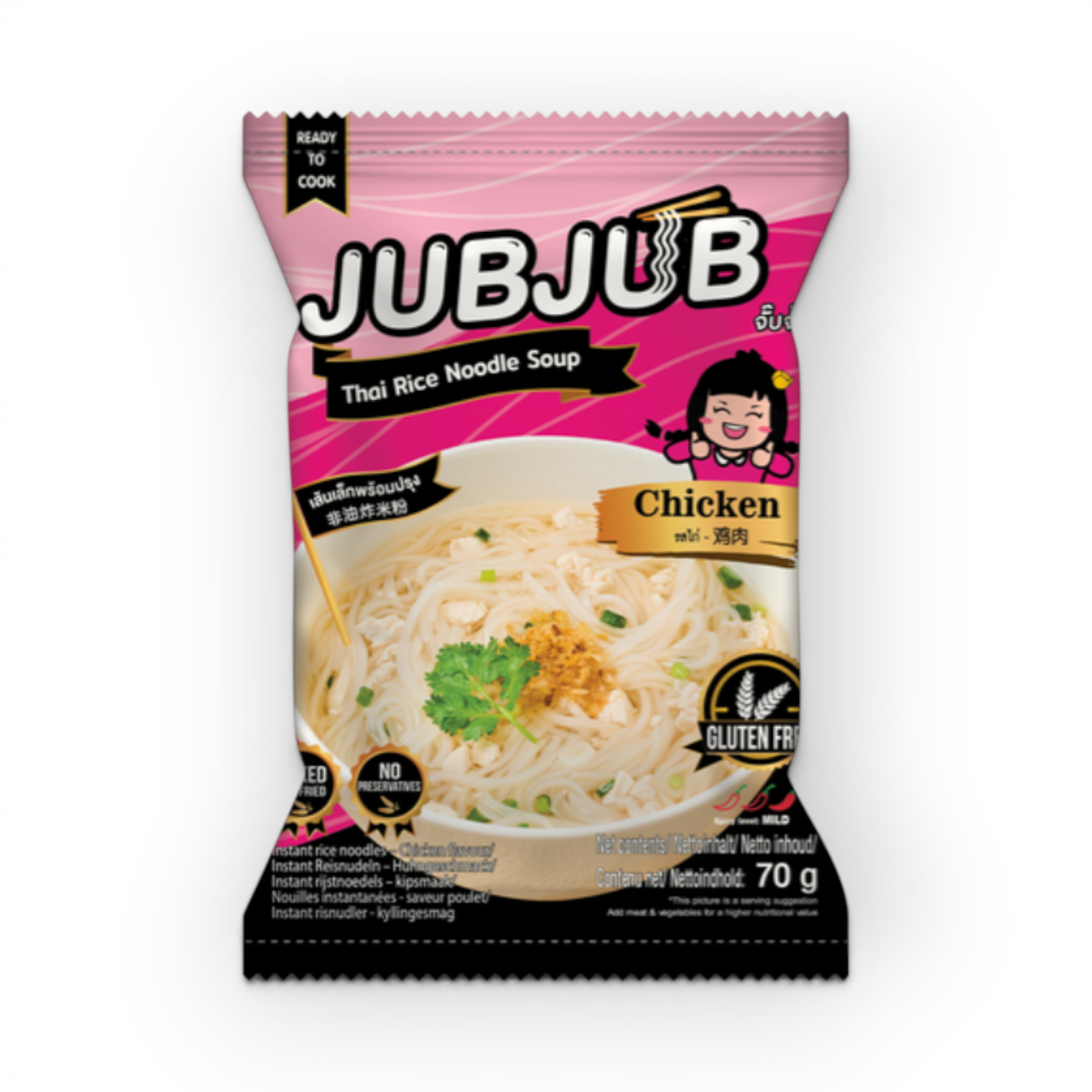 Jub Jub Inst. Rice Chicken Noodles 70gr