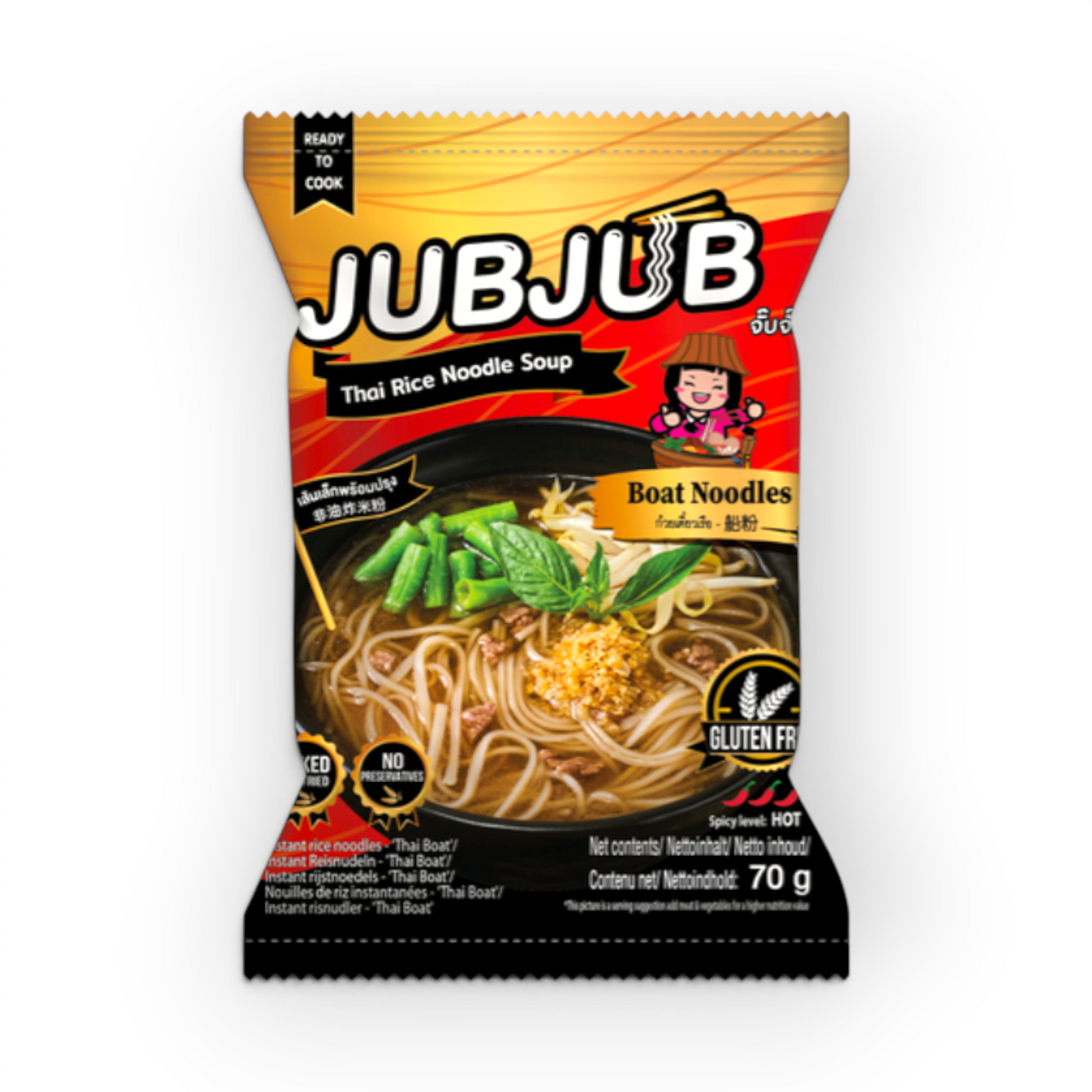 Jub Jub Inst. Rice Thai Boat Noodles 70gr