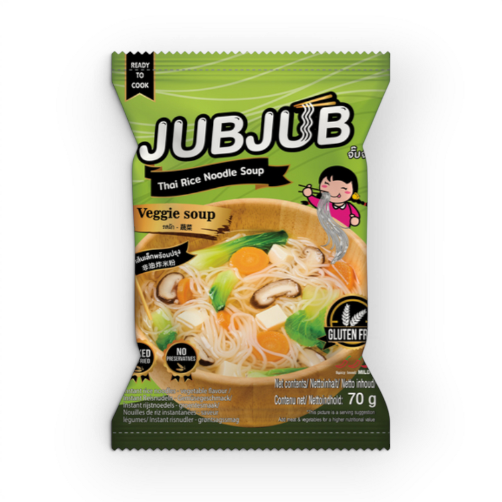 Jub Jub Inst. Rice Vegetable Noodles 70gr