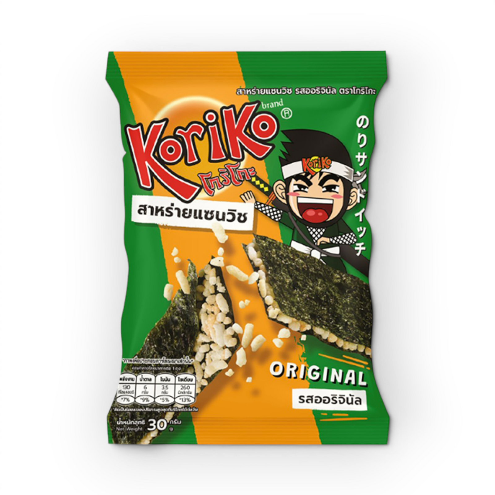 Koriko Seaweed puff Rice snack Original 30gr