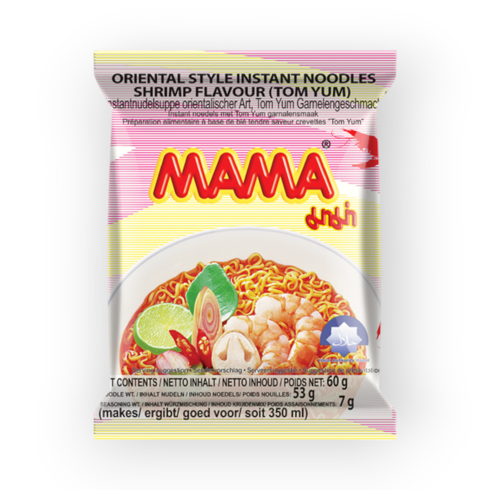 Inst. noodles Shrimp Tom Yum 60gr doos (30)