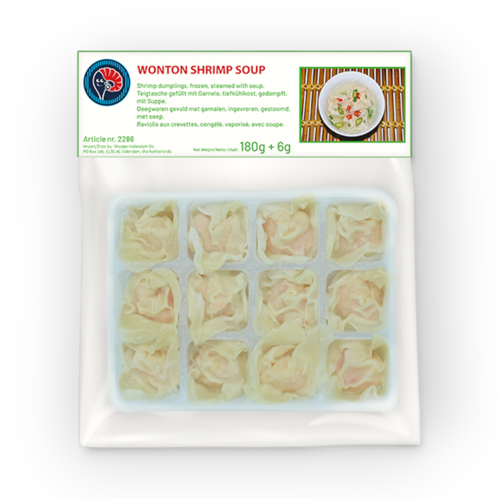Mooijer DV Wonton Shrimp 180gr