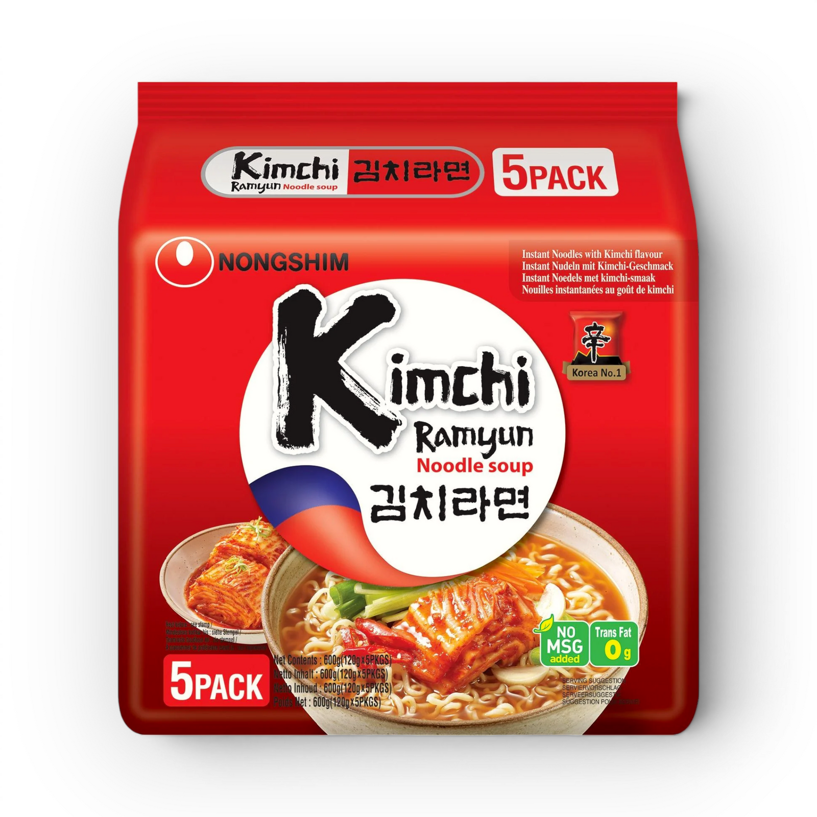 Kimchi Ramen Inst. Noodle 120gr 5-pak