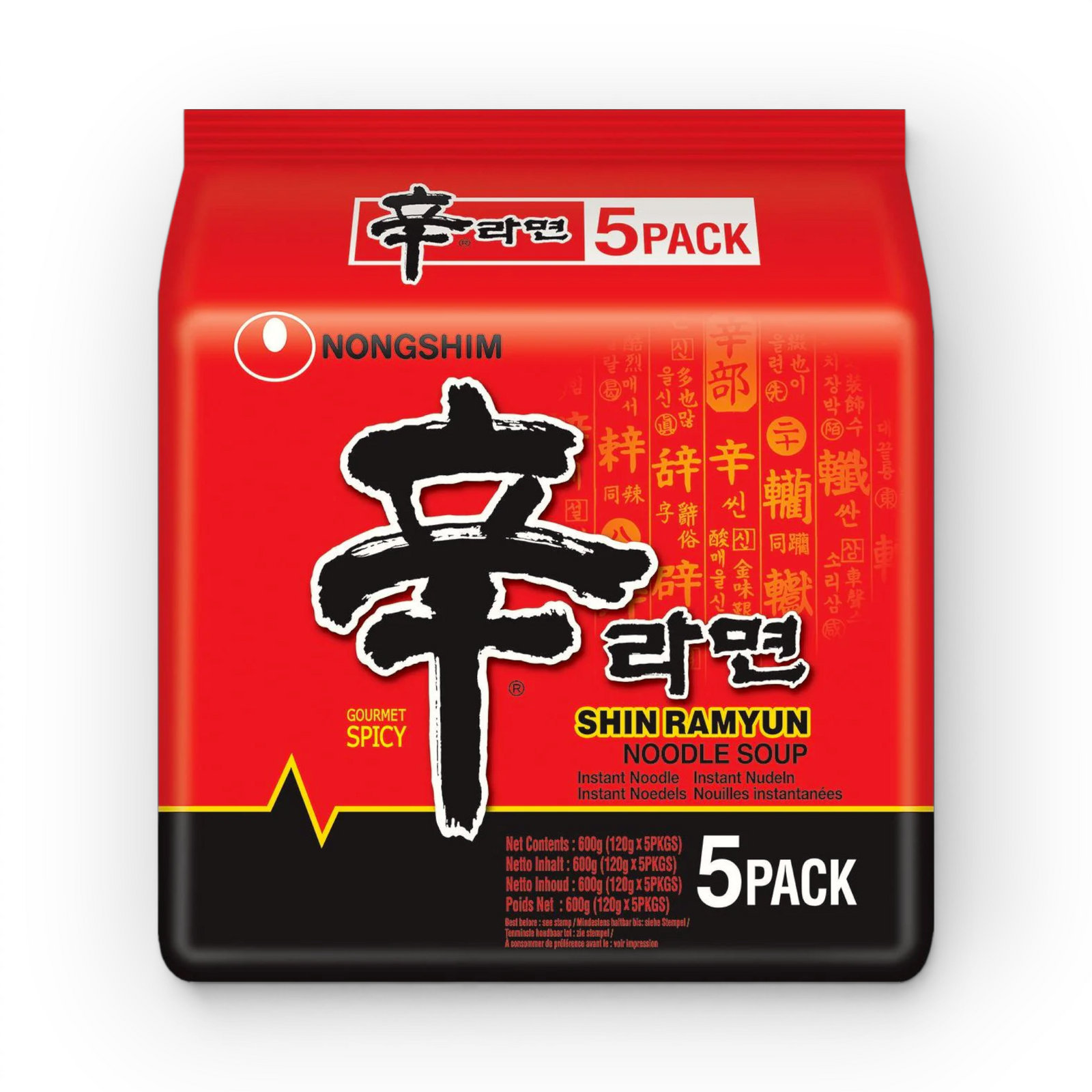 Shin Ramyun Inst. Noodle 120gr 5-pak