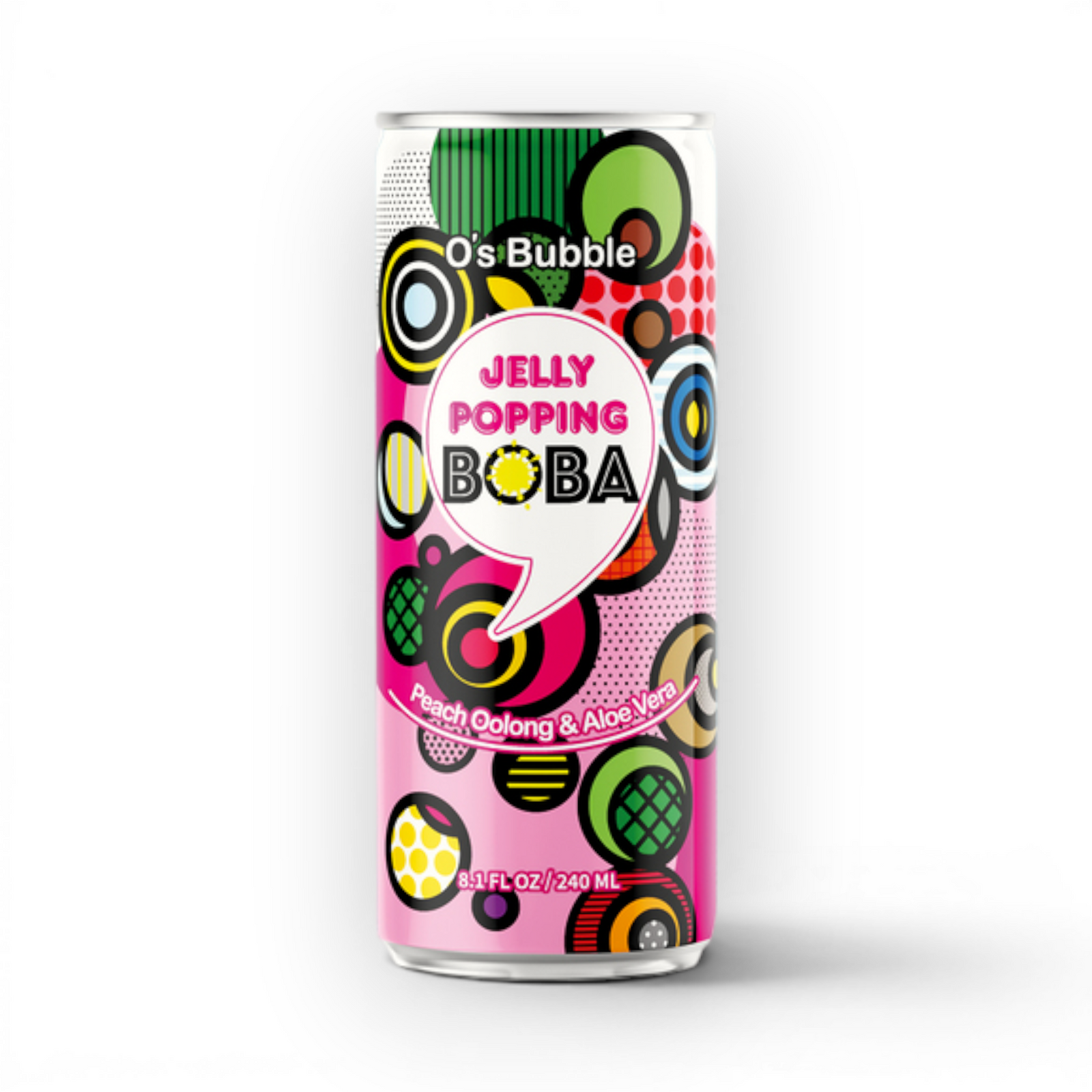 O's Bubble Popping Boba Strawberry-Peach 240ml