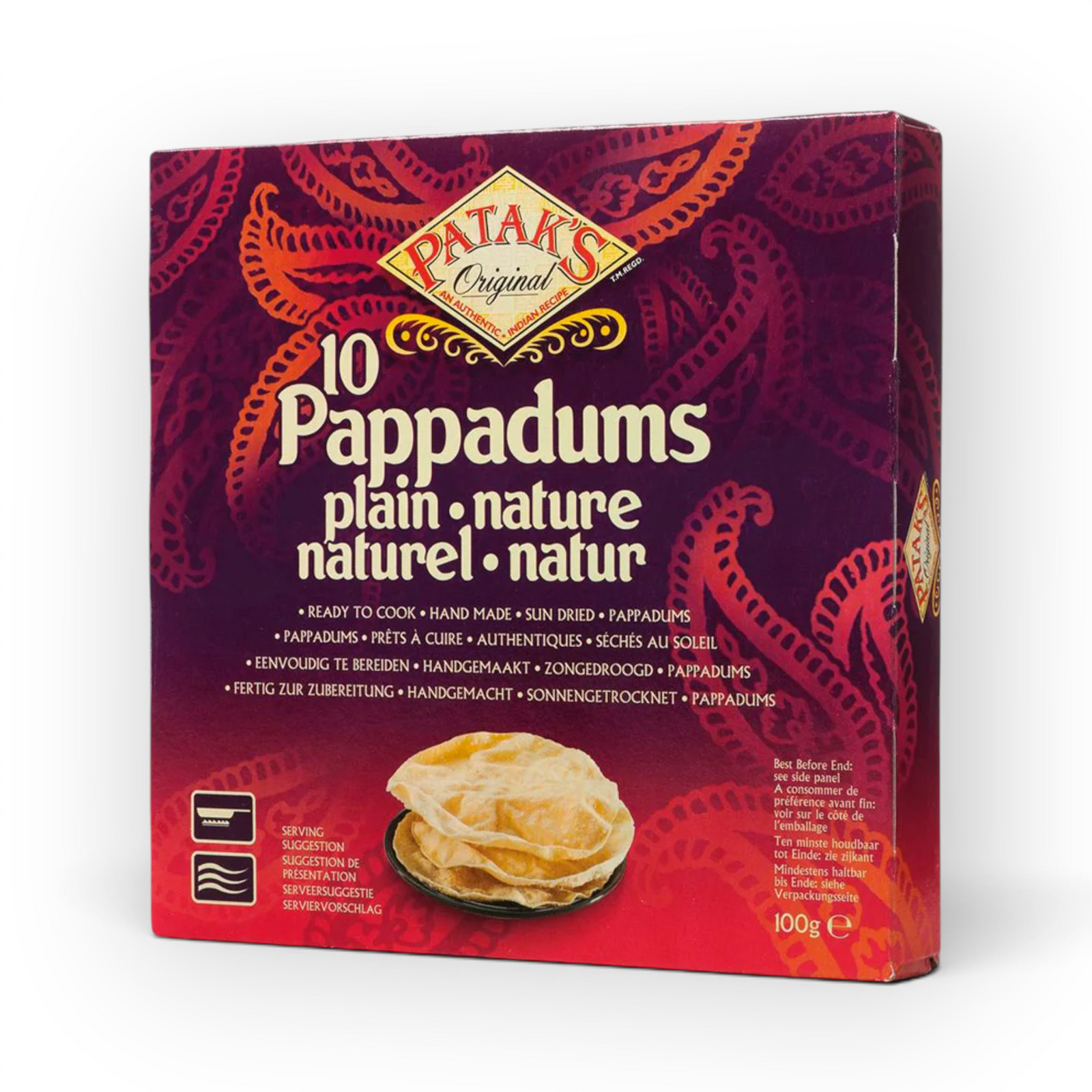Pappadum Plain 15cm 100gr