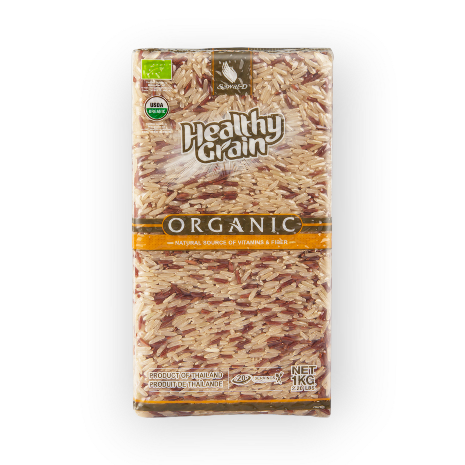 Sawat-D Organic Duo Rice Red & Brown 1kg