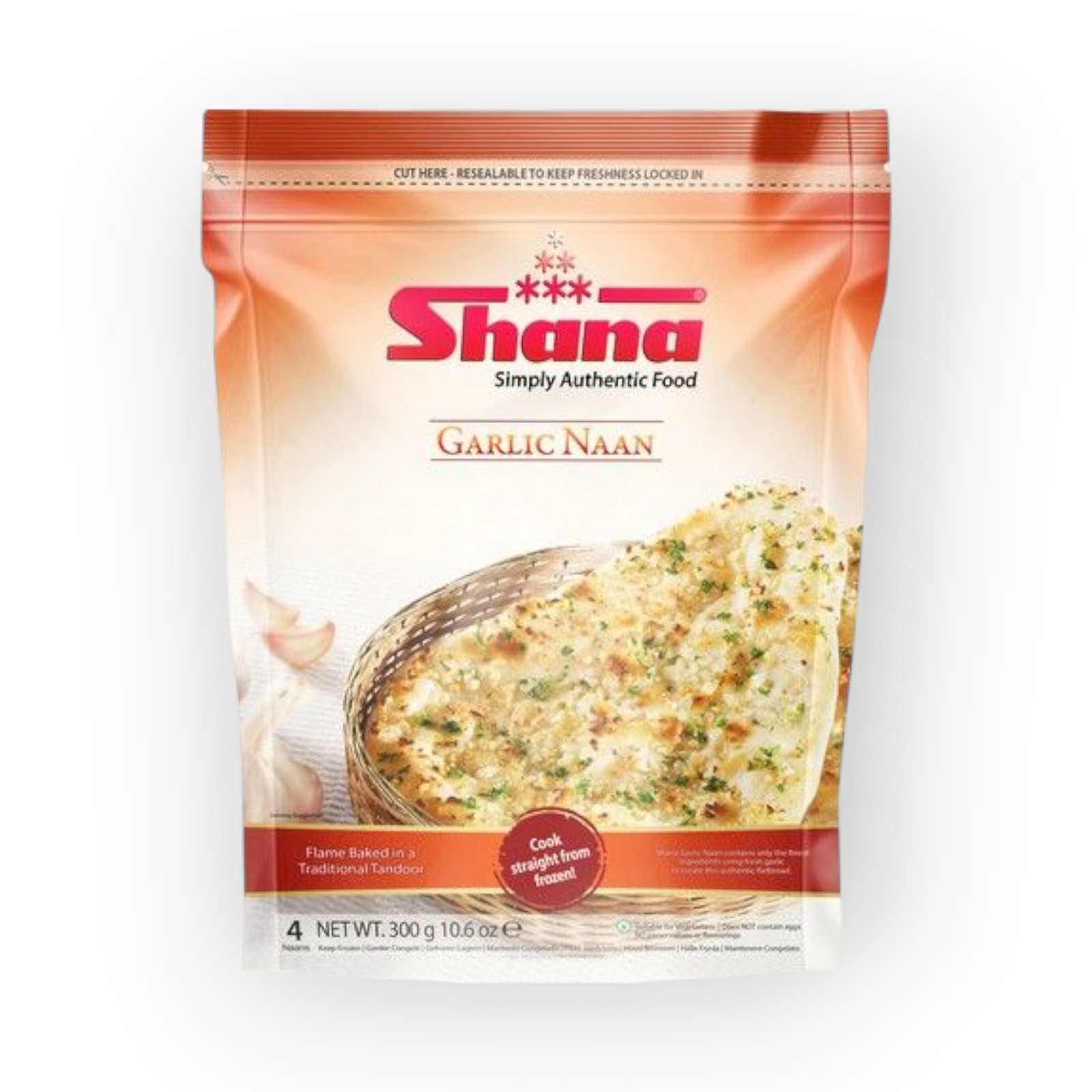 Shana Naan Bread Garlic 300gr