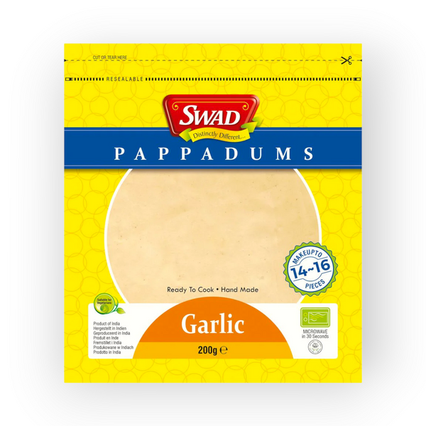 Pappadum Garllic 200gr
