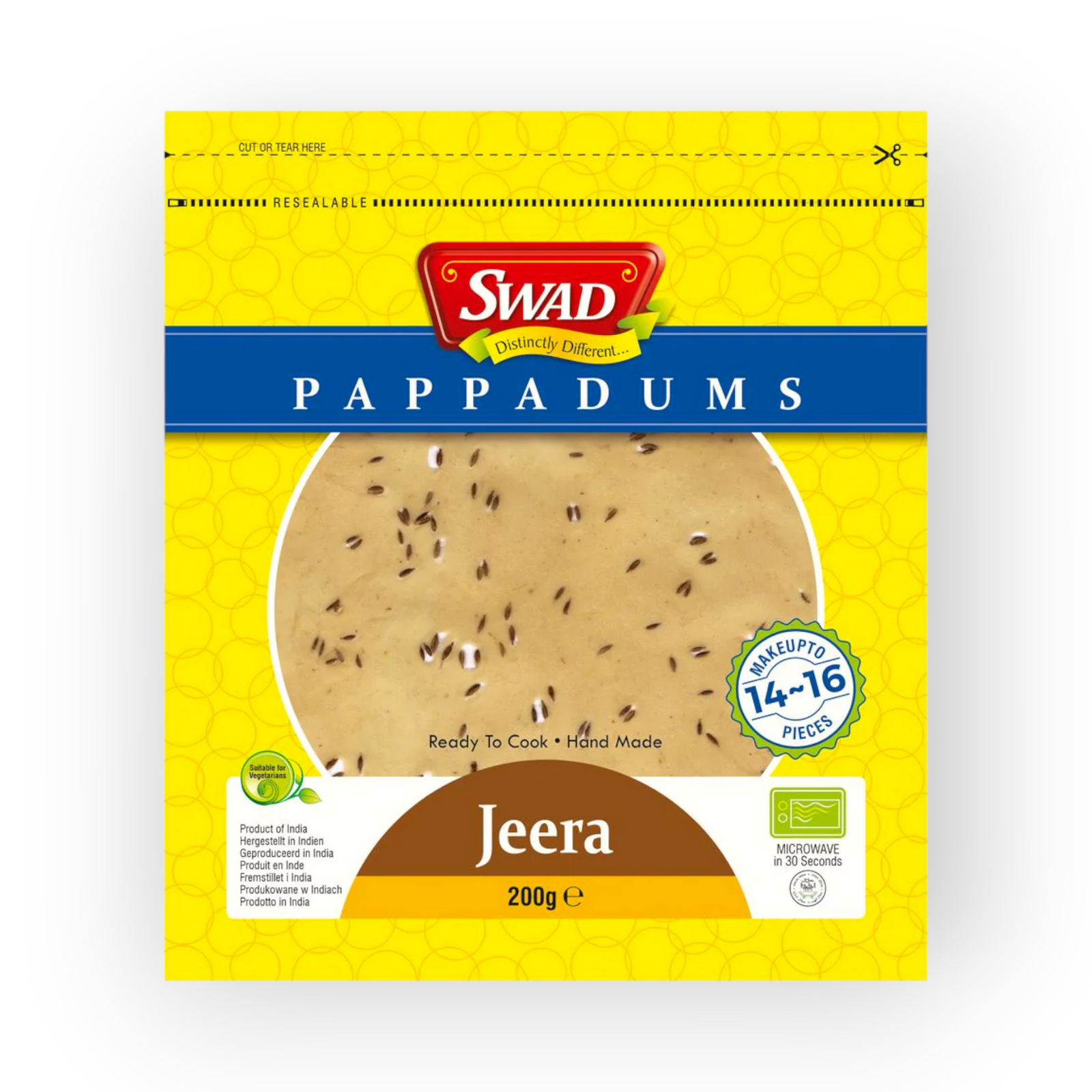 Pappadum Jeera 200gr
