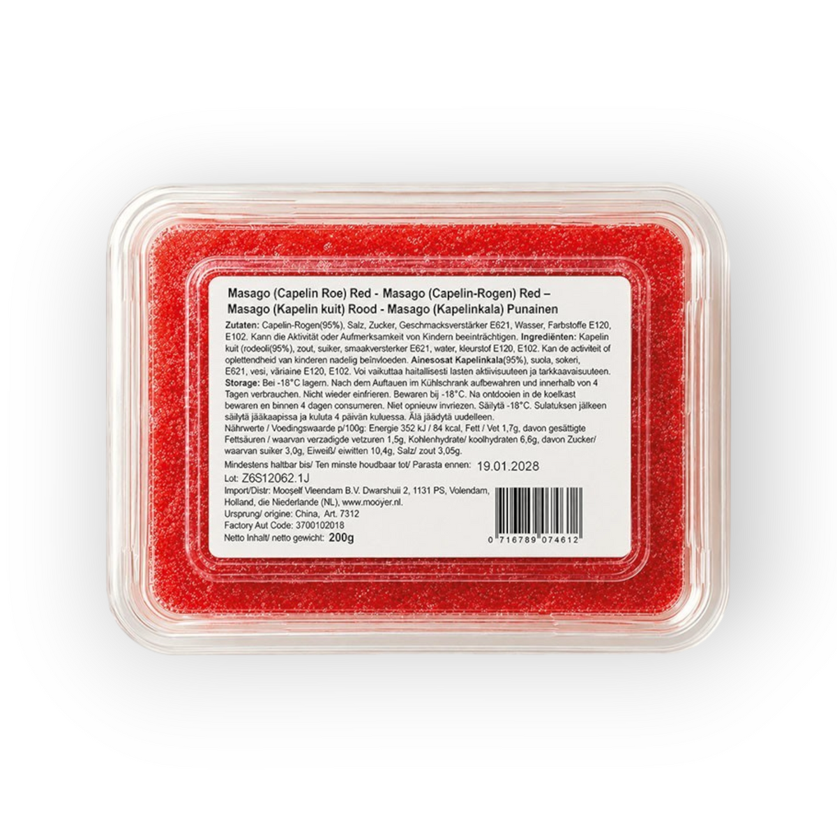 DV Sushi Caviar Masago Red 200gr