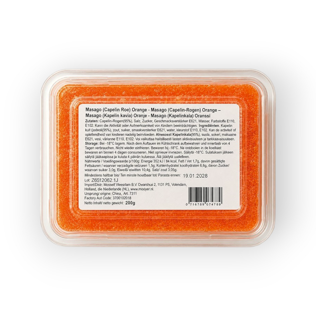 DV Sushi Caviar Masago Orange 200gr