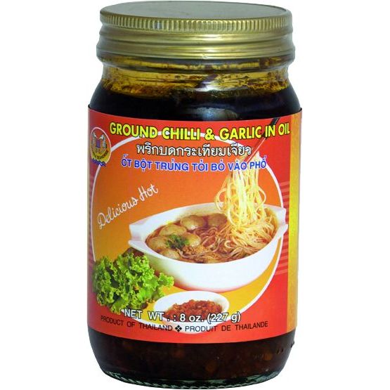 Gemalen Chili in Knoflook Olie 227gr