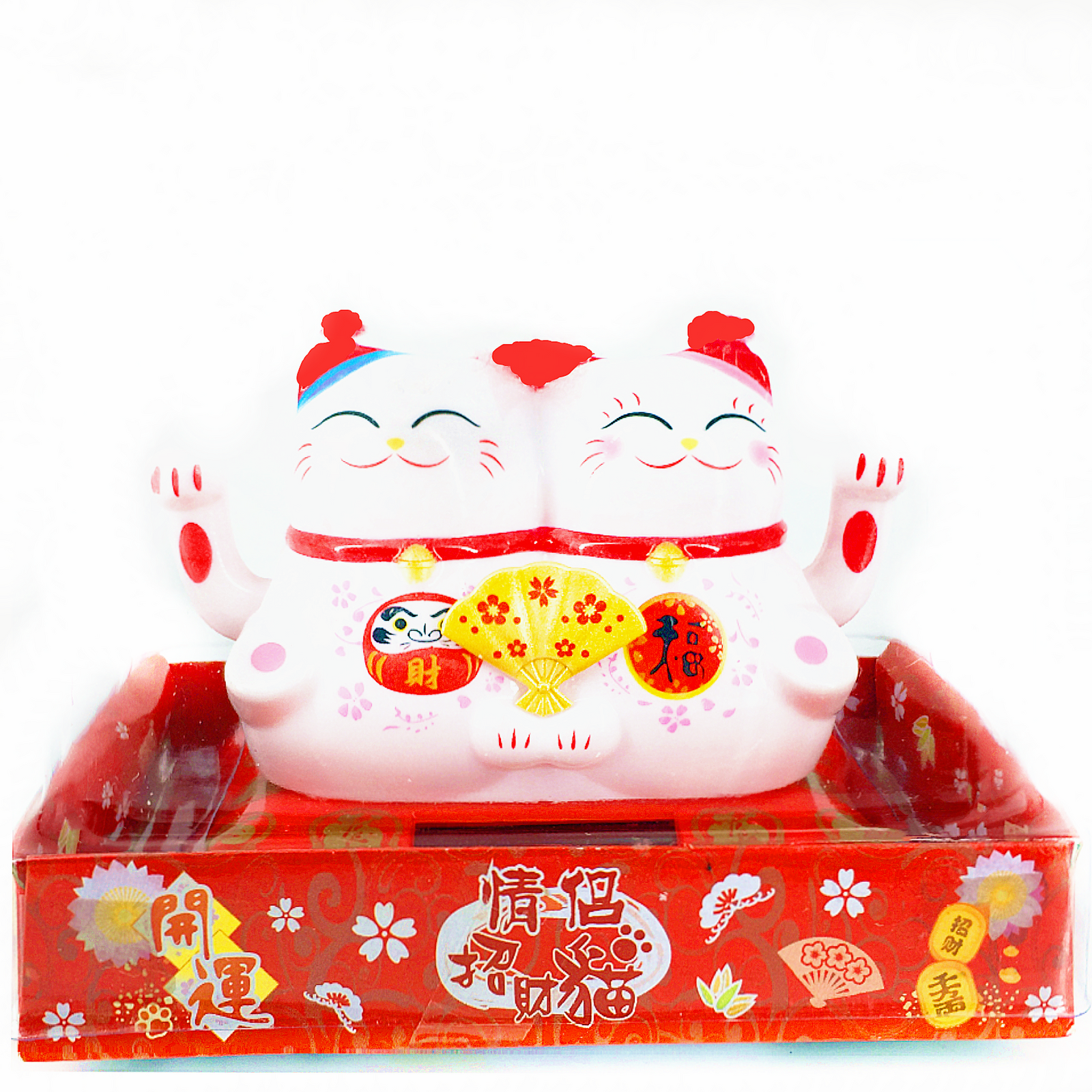TG Lucky Cat Solar Dubbel Waaier